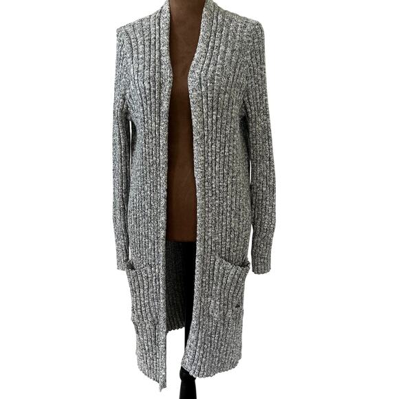 Hollister Y2K Cardigan Heathered Gray Open Front Sz. Large Casual Casual - Picture 10 of 10